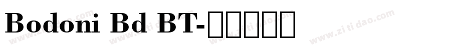 Bodoni Bd BT字体转换